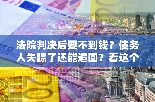 武汉法院判决后要不到钱？债务人失踪了还能追回？看这个方法！
