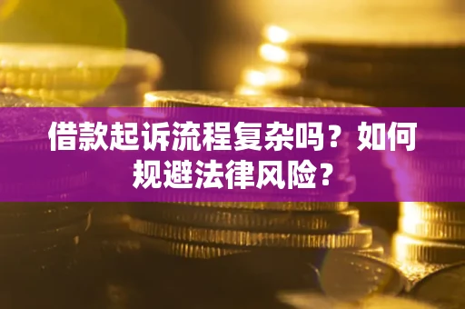 武汉借款起诉流程复杂吗？如何规避法律风险？