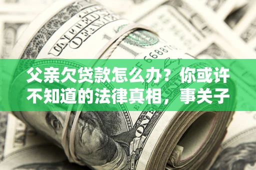 武汉父亲欠贷款怎么办？你或许不知道的法律真相，事关子女未来