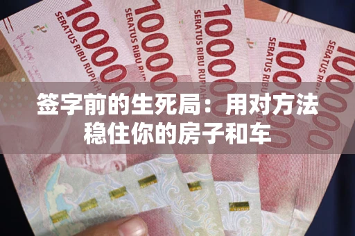 武汉签字前的生死局：用对方法稳住你的房子和车