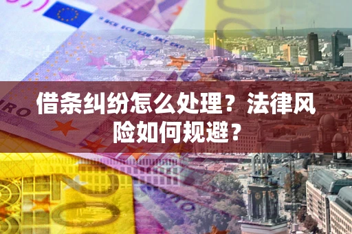 武汉借条纠纷怎么处理？法律风险如何规避？