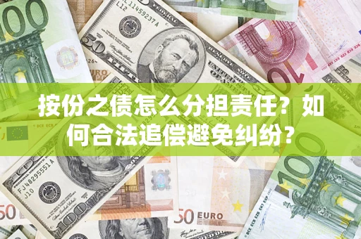武汉按份之债怎么分担责任？如何合法追偿避免纠纷？